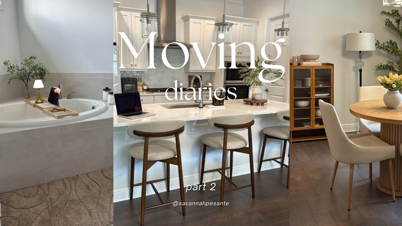 MOVING VLOG PT2: house organization, furniture shopping + building, unboxing hauls, decorating!!