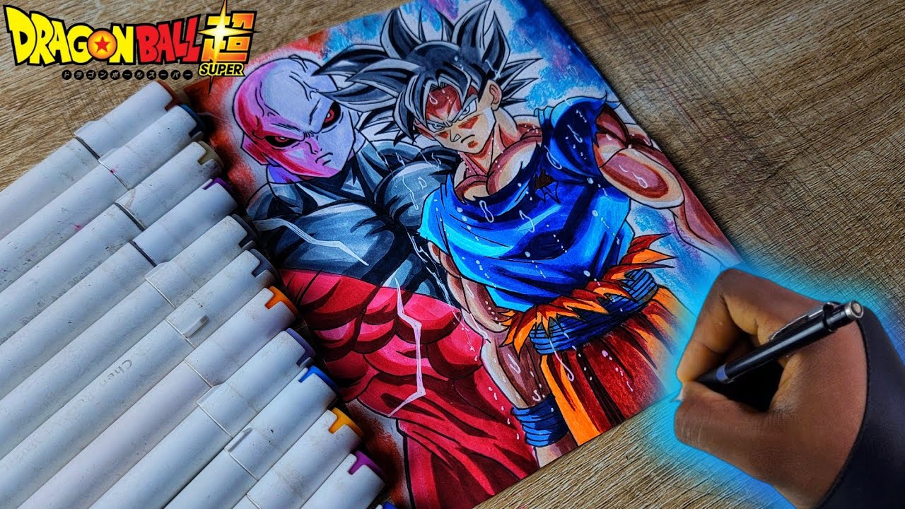 How to Draw Goku Mastered Ultra instinct With Jiren🔥- Epic Drawing Tutorial- [ Dragonball ]