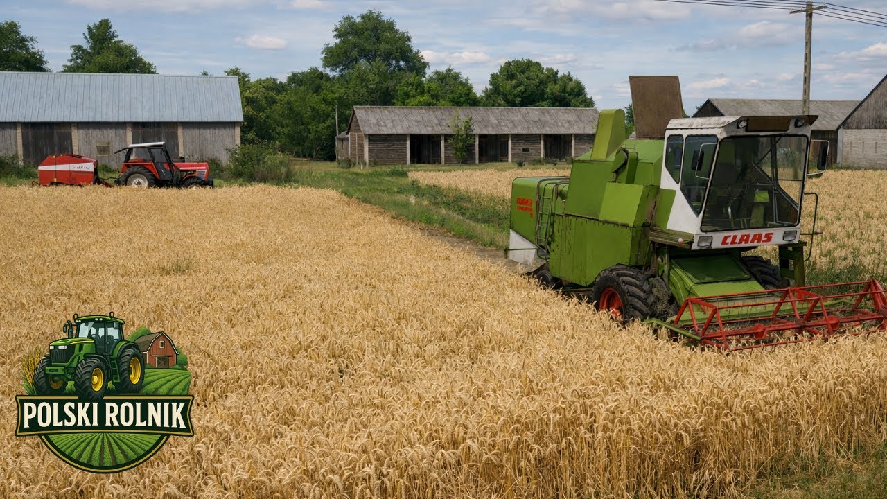 Polski Rolnik S2ODC15 [FS25]😁żniwa na szpakowie🤩trzydziestka z turem nowa przyczepa🤔