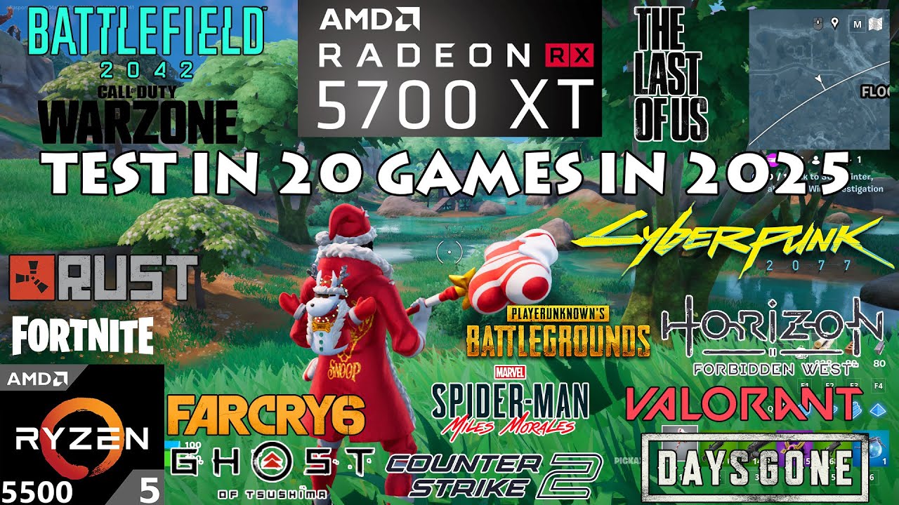 RX 5700 XT + Ryzen 5 5500 : Test in 20 Games in 2025