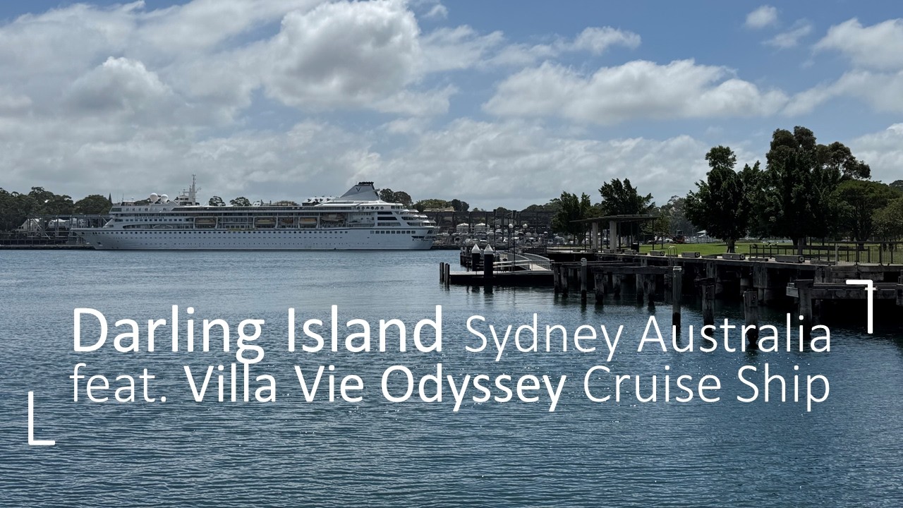 Explore Darling Island Sydney Australia feat. Villa Vie Odyssey cruise ship | 4K Walking Tour