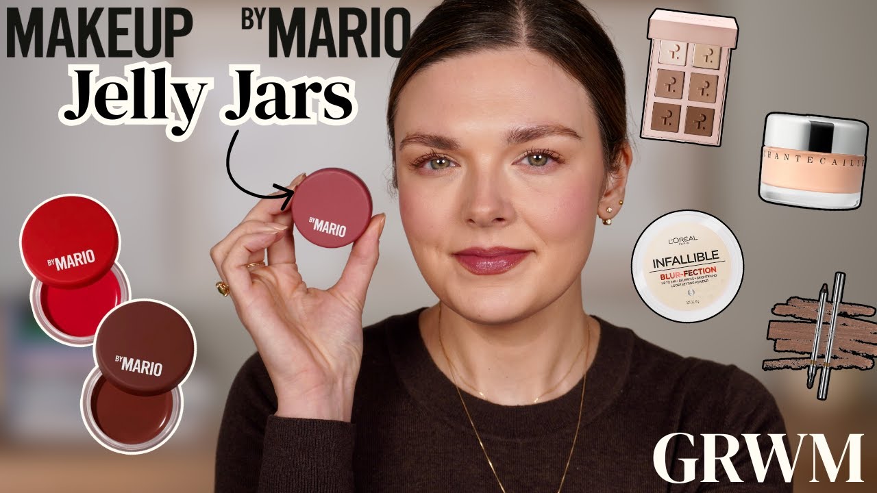 GRWM! Trying NEW Makeup By Mario Jelly Jars 🤍
