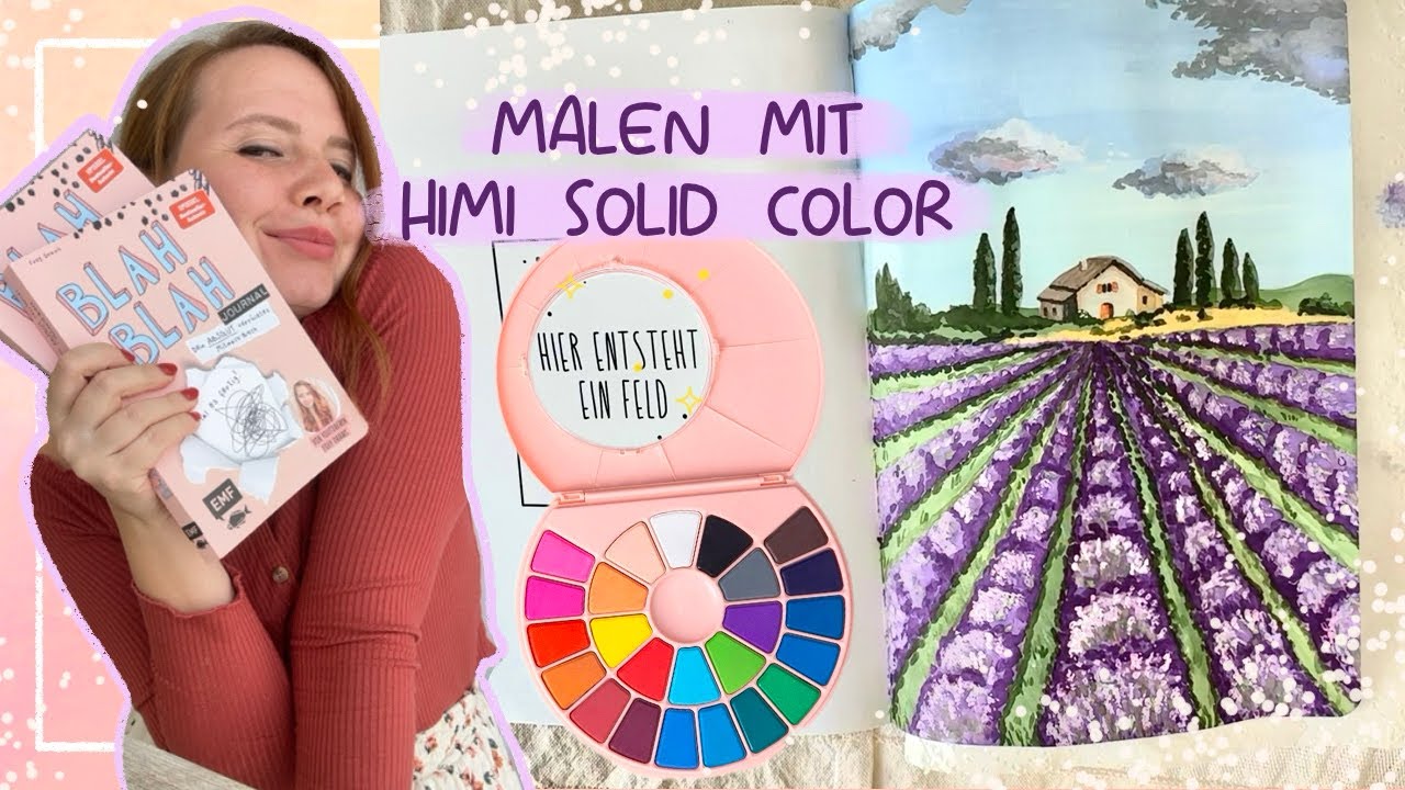 So #male ich mit den Himi Solid Watercolor Farben im neuen Blah Blah Journal 📔