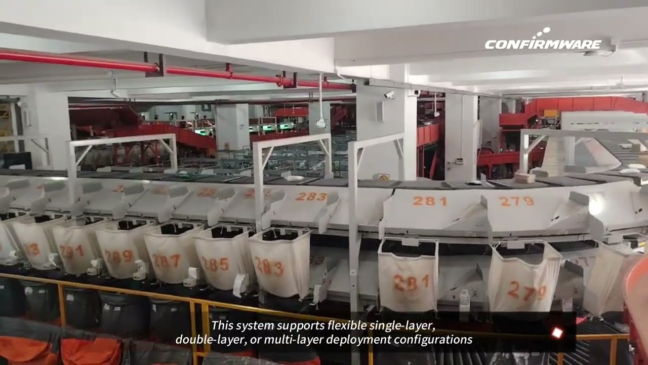 Double-layer Cross Belt Sorter with the MlS-Sorting Alarm System