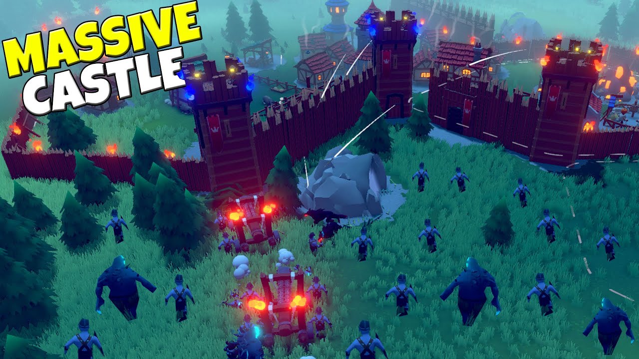 Massive CASTLE FORT Siege WALL DEFENSE! - Becastled: Battle Simulator