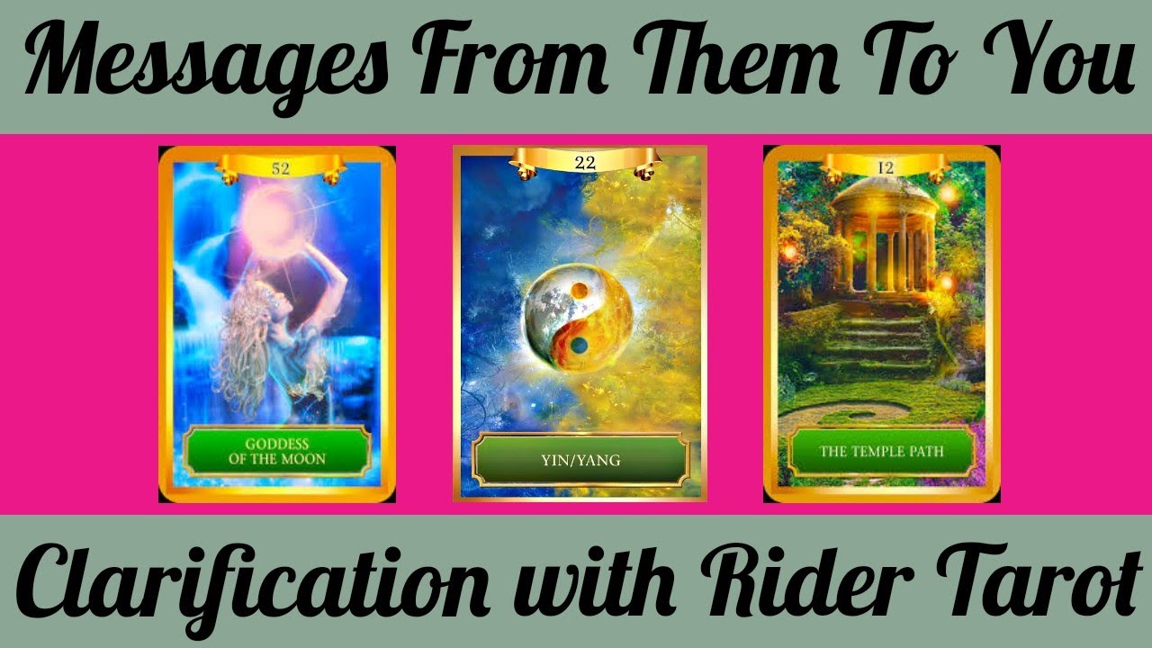Their Messages For you + Universal Messages + Energy Check in You Vs Them (Rider Tarot)