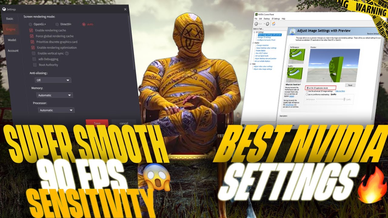 Best Sensitivity and Nvidia Settings for PUBG Mobile on Gameloop (pc player sensi)