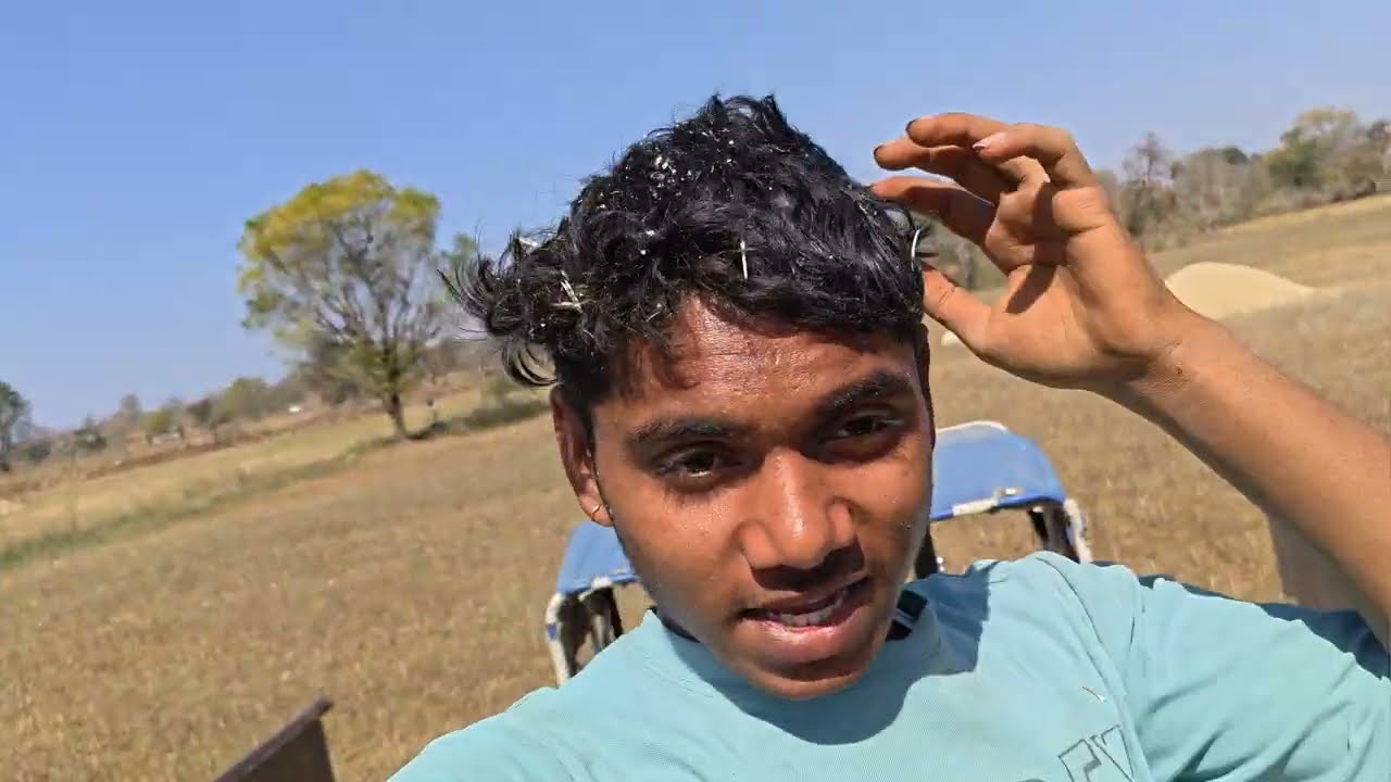 Hamare khet ki sarson threshing day--02 🌼