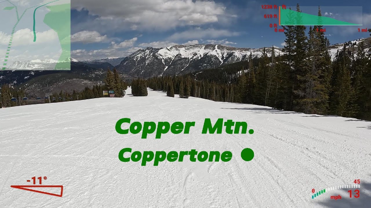 Copper Mountain - Coppertone - a nice long beginner trail accessed off the American Flyer lift.