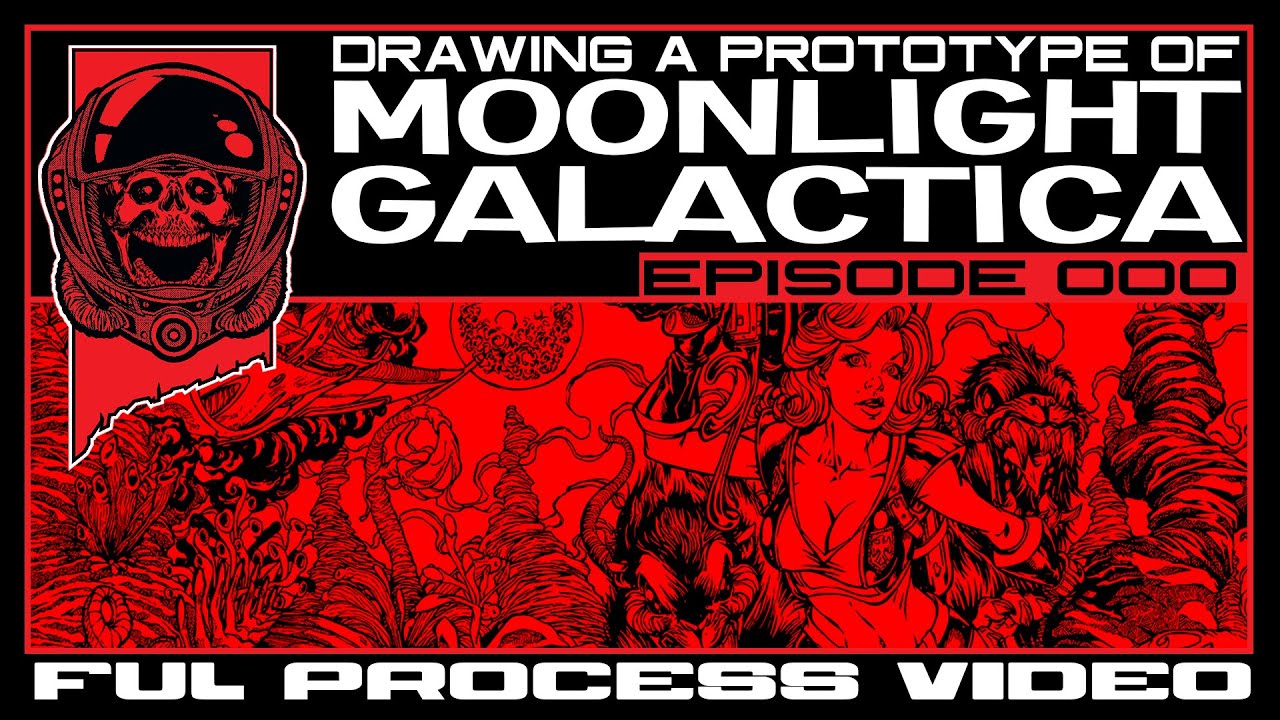 DRAWING MOONLIGHT GALACTICA - Full process