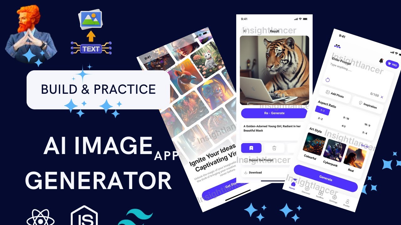 Build a Full Stack React Native AI Image Generator App in Less Than 2 Hours (2024) | REST API 🤐