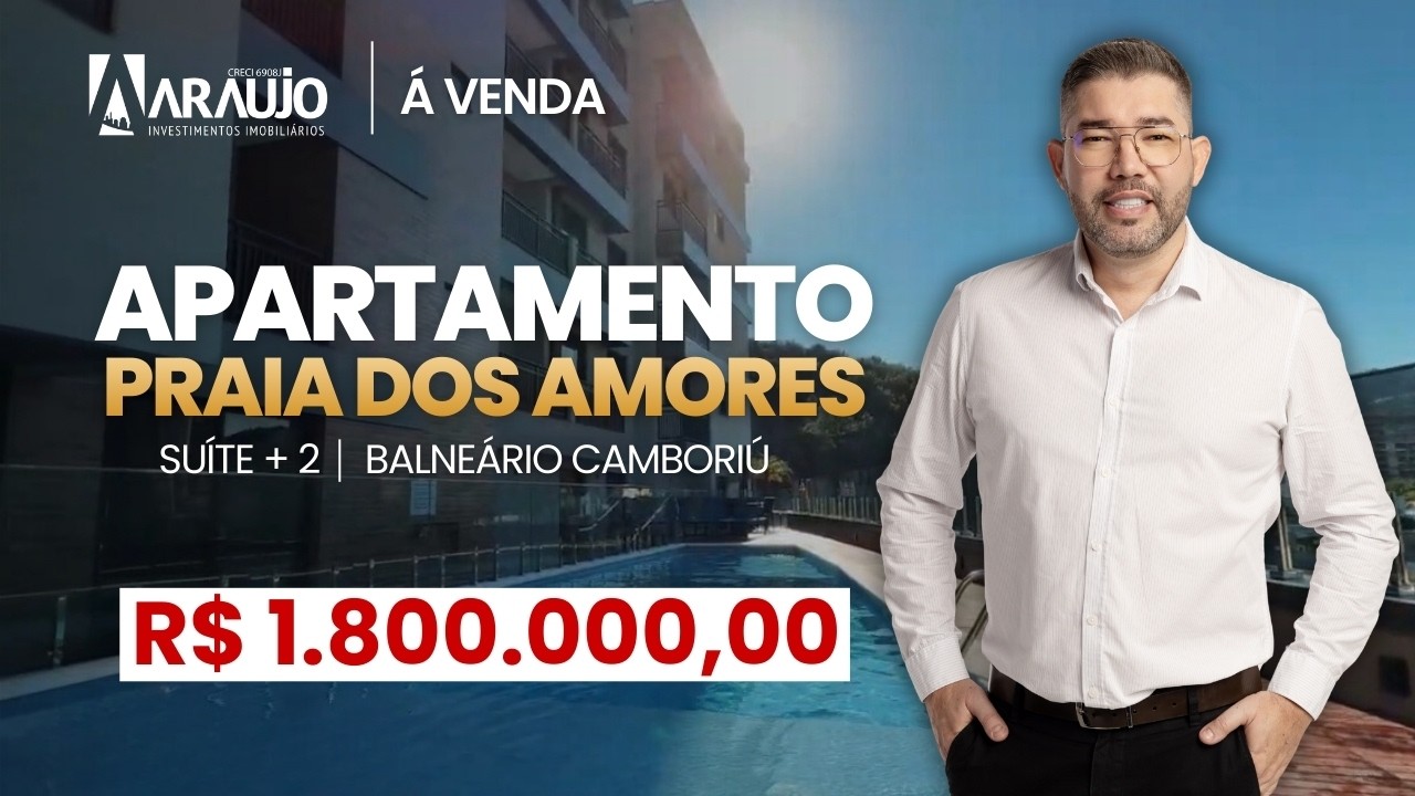 APARTAMENTO MOBILIADO COM 2 VAGAS, SACADA COM CHURRASQUEIRA NA PRAIA DOS AMORES – BALNEÁRIO CAMBORIÚ