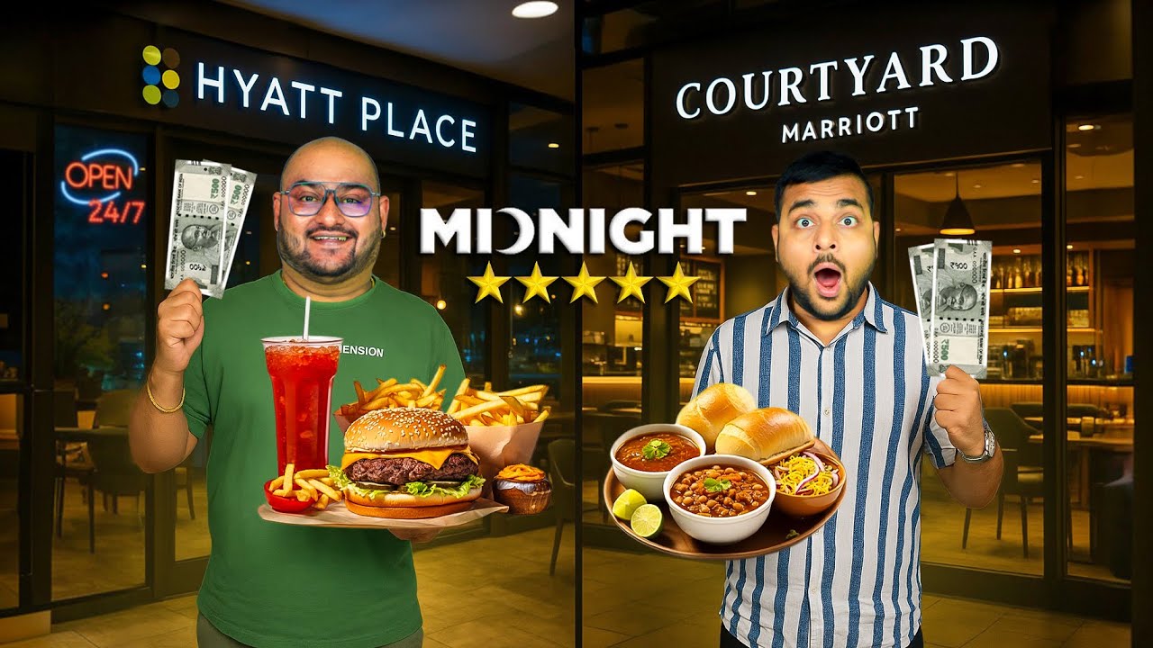 Midnight 5 Star Hotel's Cafe Food Experience | Hyatt Vs Marriott | Viwa Food World