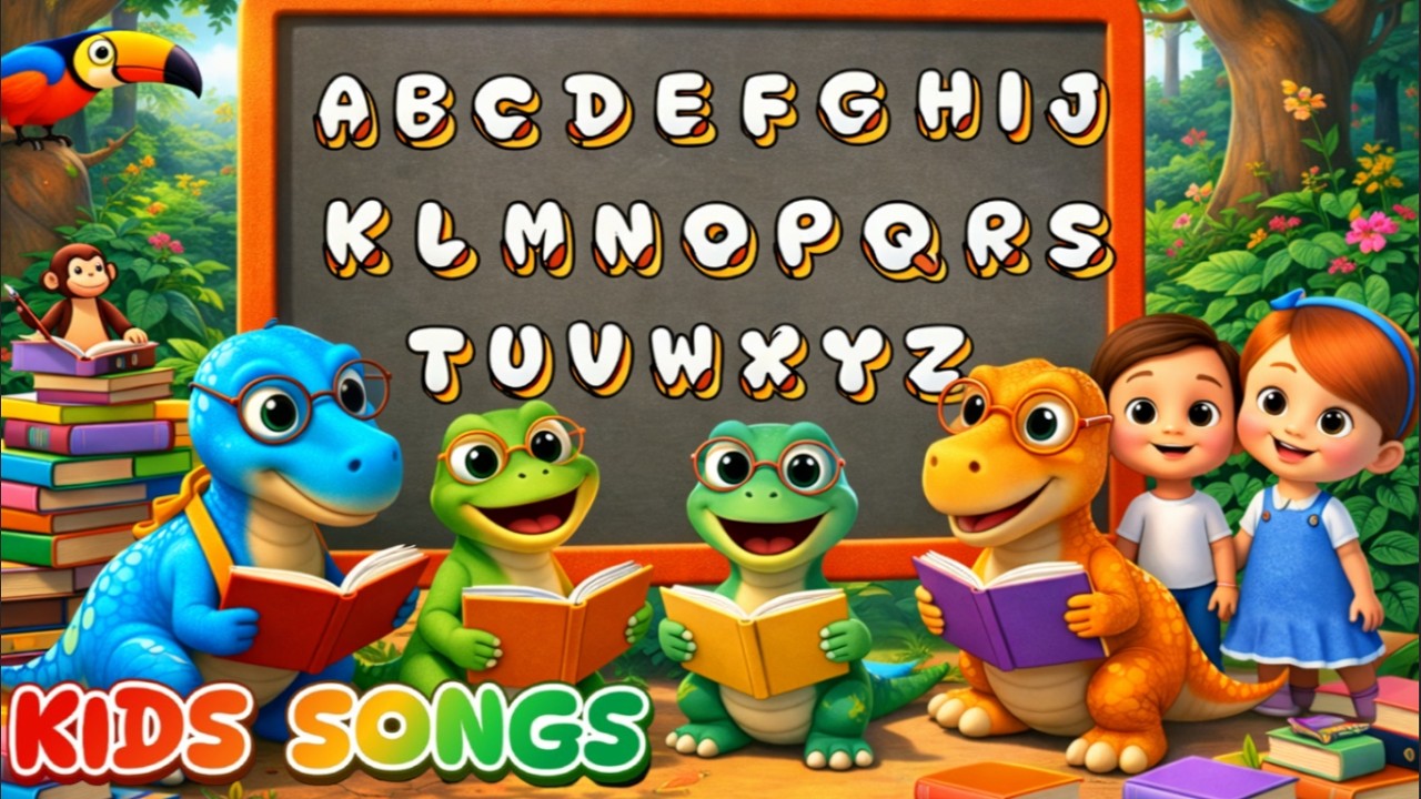 Big Fun🅰️🅱️C📚Funny Animals for Children🐸 Learn and Play Little Dino - Kids Songs - Fun and Learning