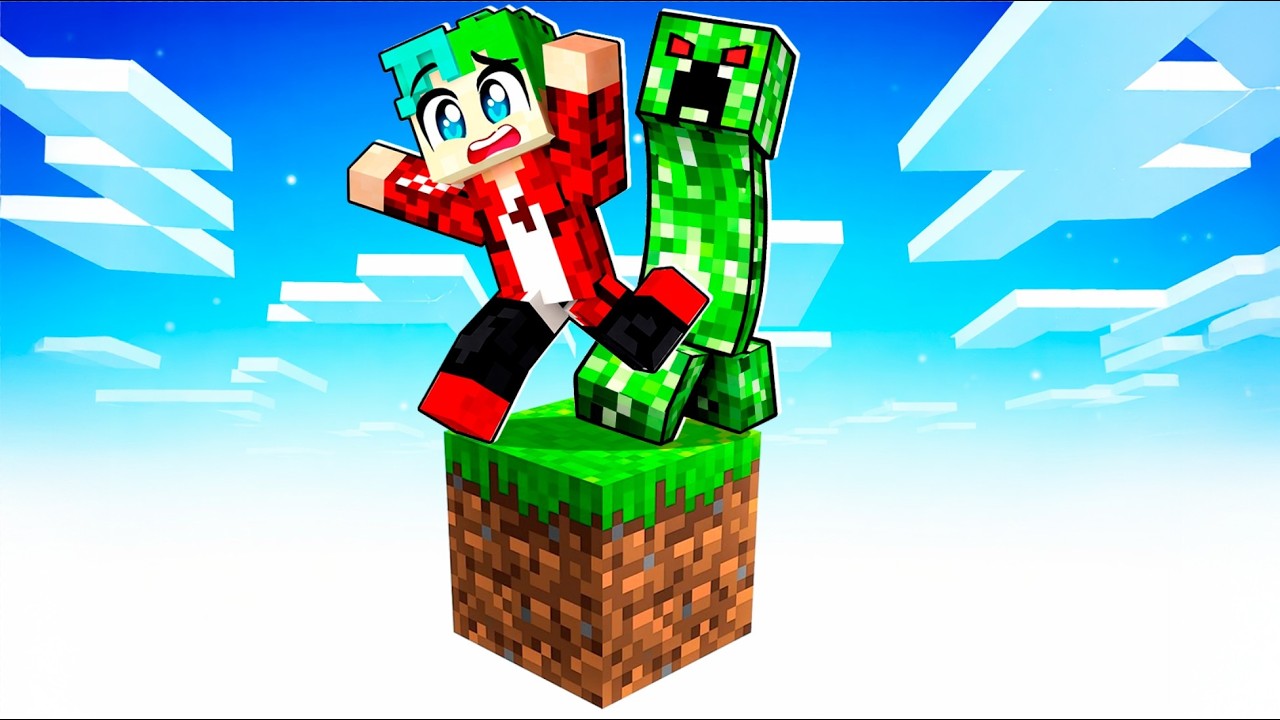 MINECRAFT pero SOBREVIVO en UN SOLO BLOQUE! | Karim Juega