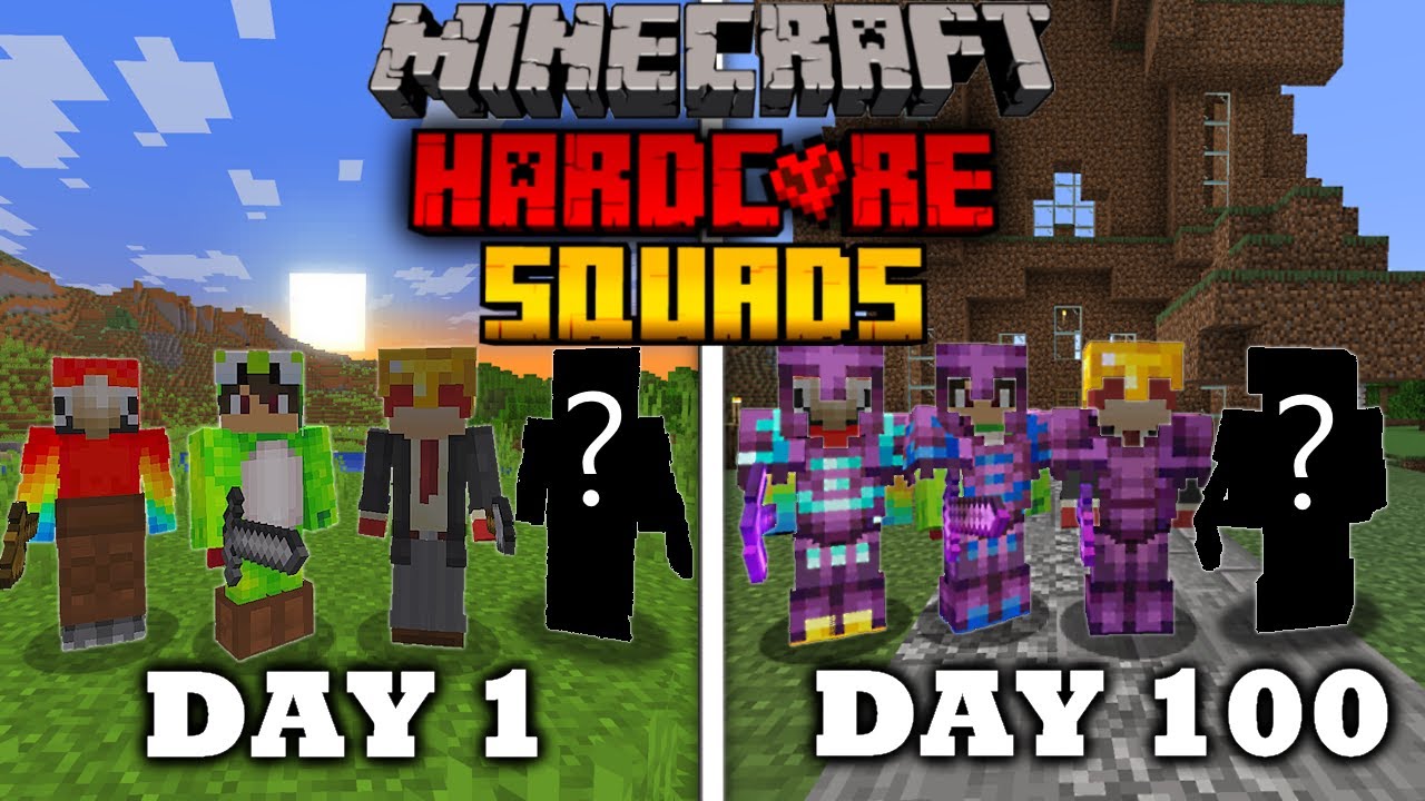 Мы выжили 100 дней в SQUAD Hardcore Minecraft... Вот что произошло