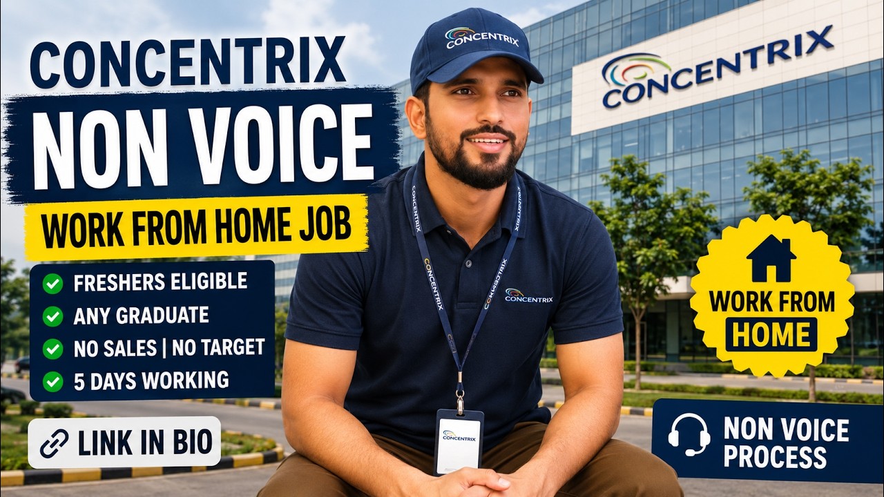 🚨 Concentrix Work From Home Job 2026 🏠 | Non Voice Process ✅ Freshers Apply Now 🚀