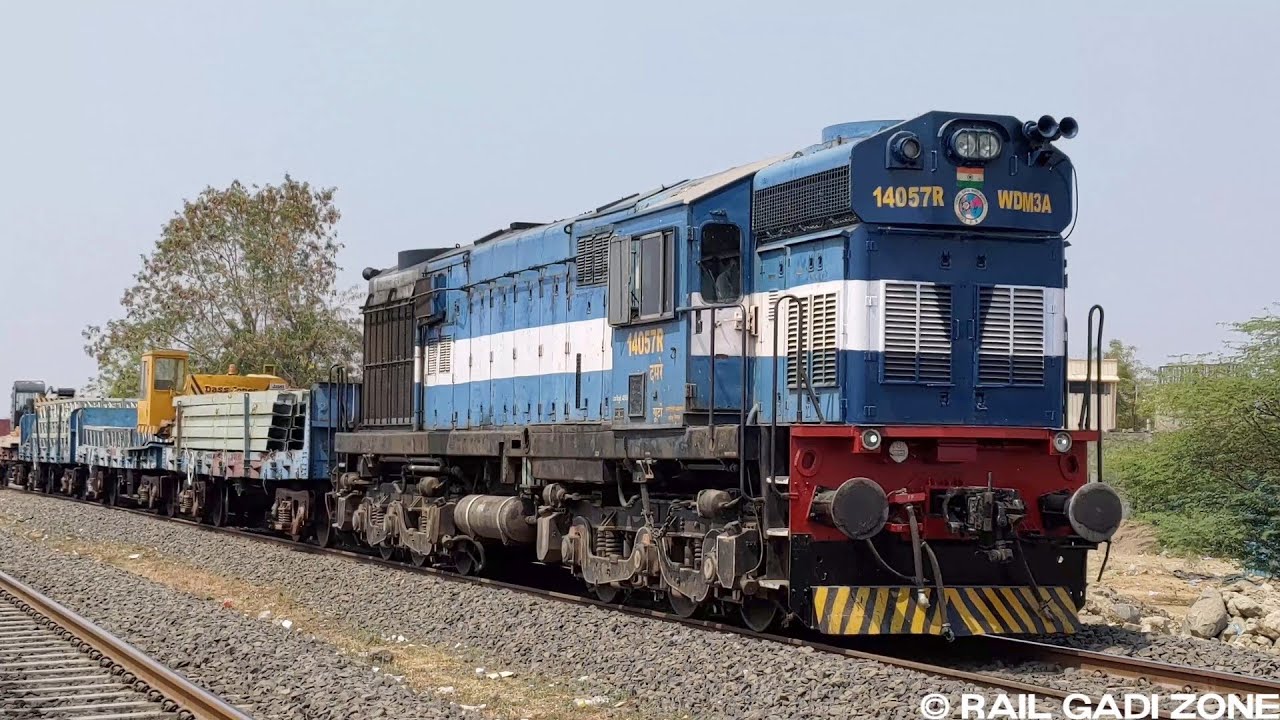Nanded Purna Electrification Train with Gooty WDM3A Locomotive | Train Videos Indian Railways #wdm3a