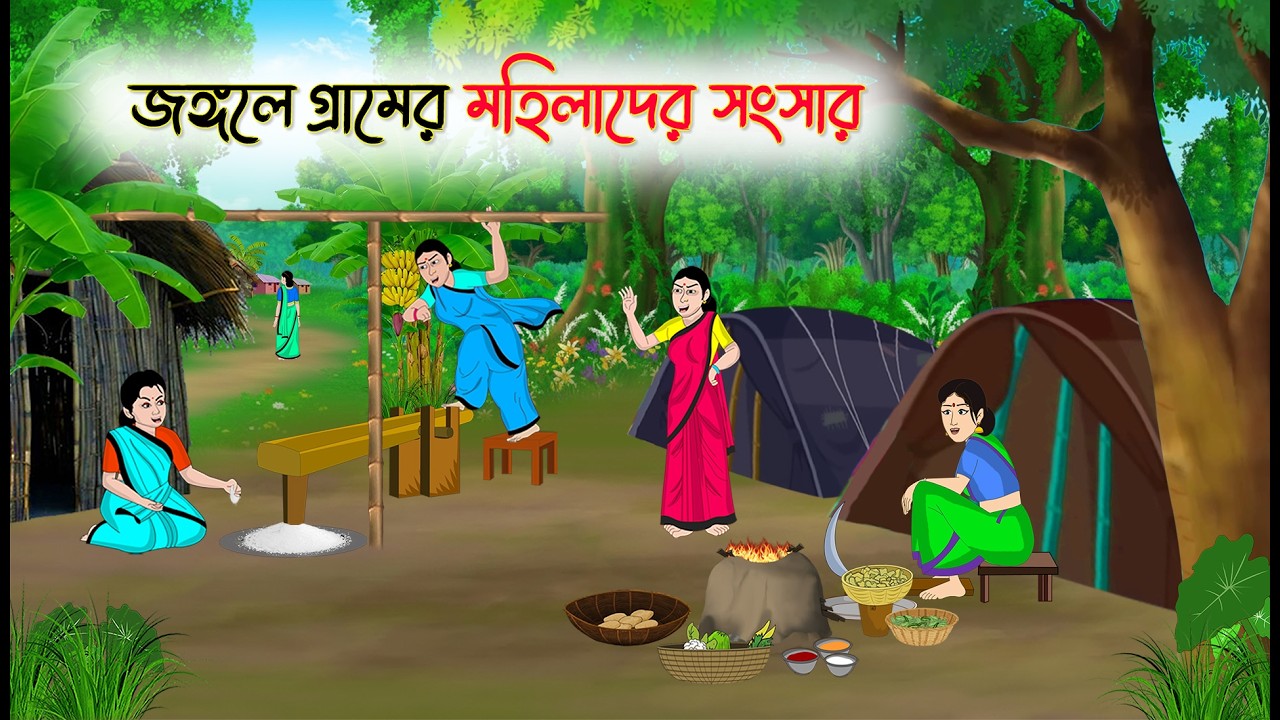 জঙ্গলে গ্রামের মহিলাদের সংসার | Bangla Golpo | Thakurmar Jhuli | Bangla Cartoon