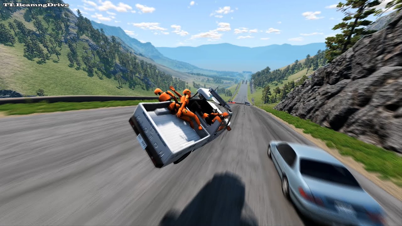 Full Throttle INSANE Long Downhill Mayhem! | BeamNG.drive Epic Crashes & Speed Test #9