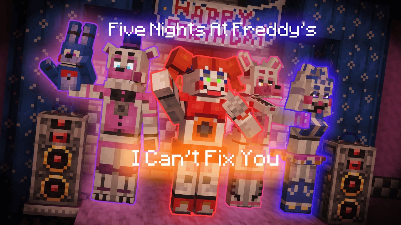 I Can't Fix You | Five Nights At Freddy's Minecraft (The Living Tombstone & Crusher P)