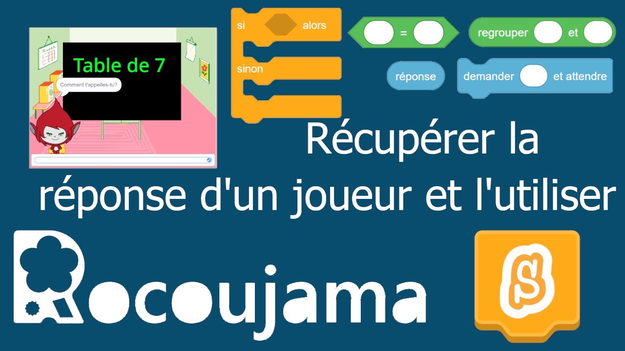 Tuto Scratch 3: Récupérer la réponse d'un joueur et l'utiliser
