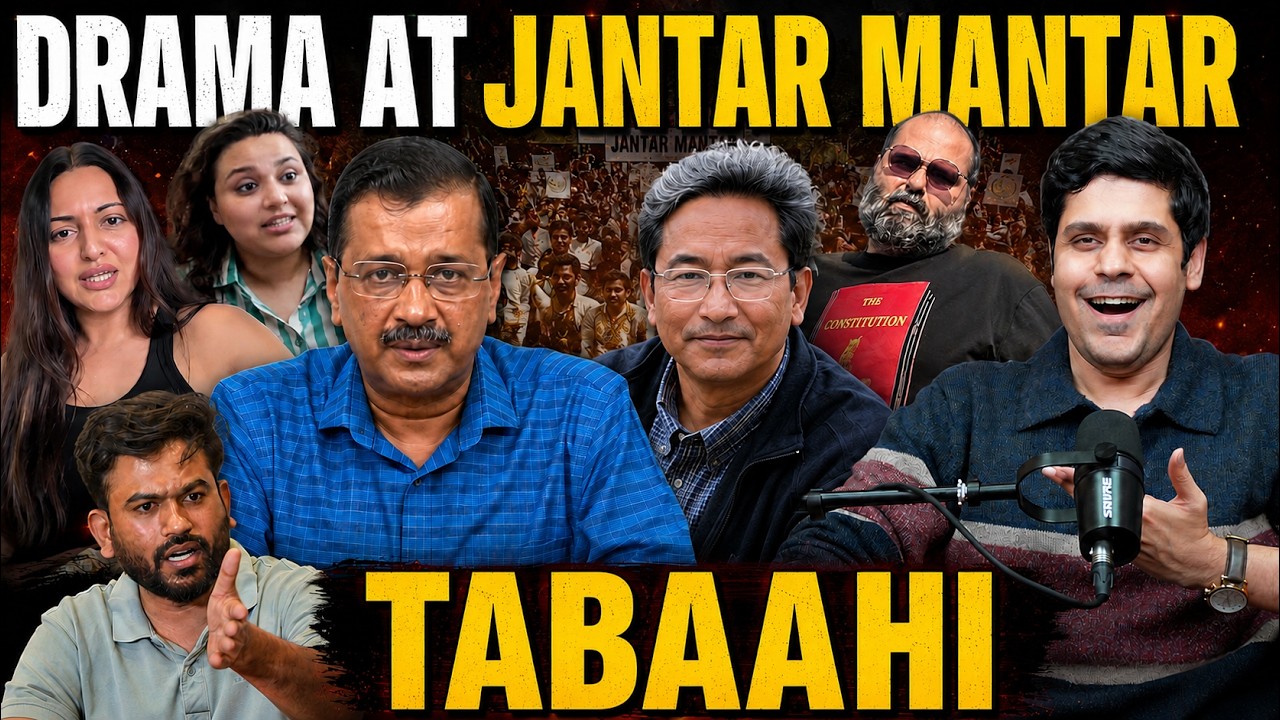 ARVIND KEJRIWAL, TIKAIT AND BOLLYWOOD GANG JOIN SONAM WANGCHUK | CRAZY DRAMA AT JANTAR MANTAR