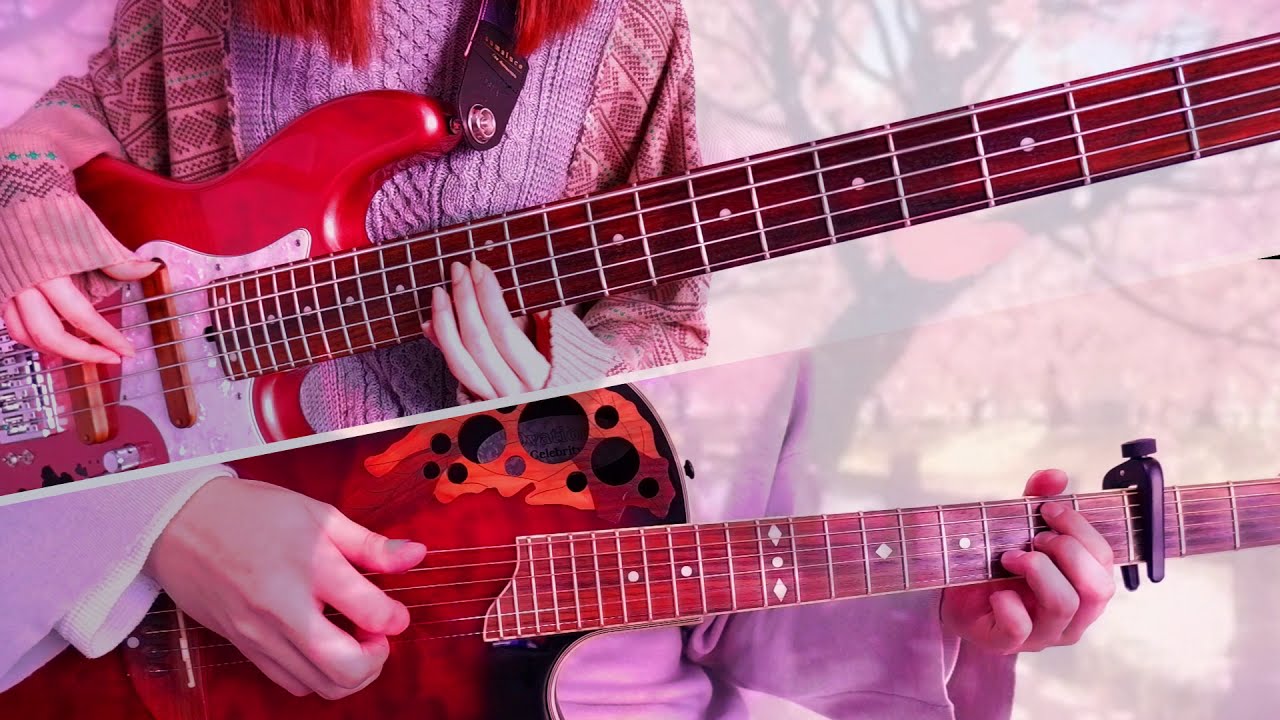 春泥棒／ヨルシカ　ギターとベースで弾いてみた