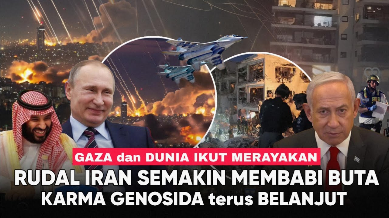 Kehancuran ISRAEL jd Tertawaan Dunia “Rudal IRAN terus Membabi Buta” Azab Genosida terus Berlanjut