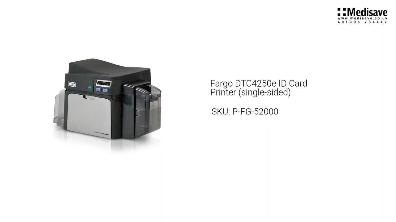 Fargo DTC4250e ID Card Printer single sided P FG 52000
