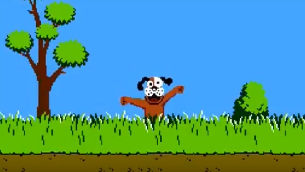 What happens if you shoot the dog in Duck Hunt