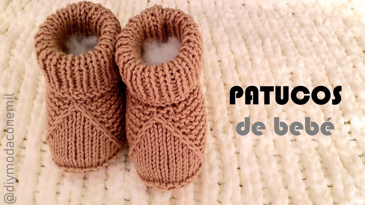 Botitas de bebé tejidas a dos agujas / DIY moda con Emil