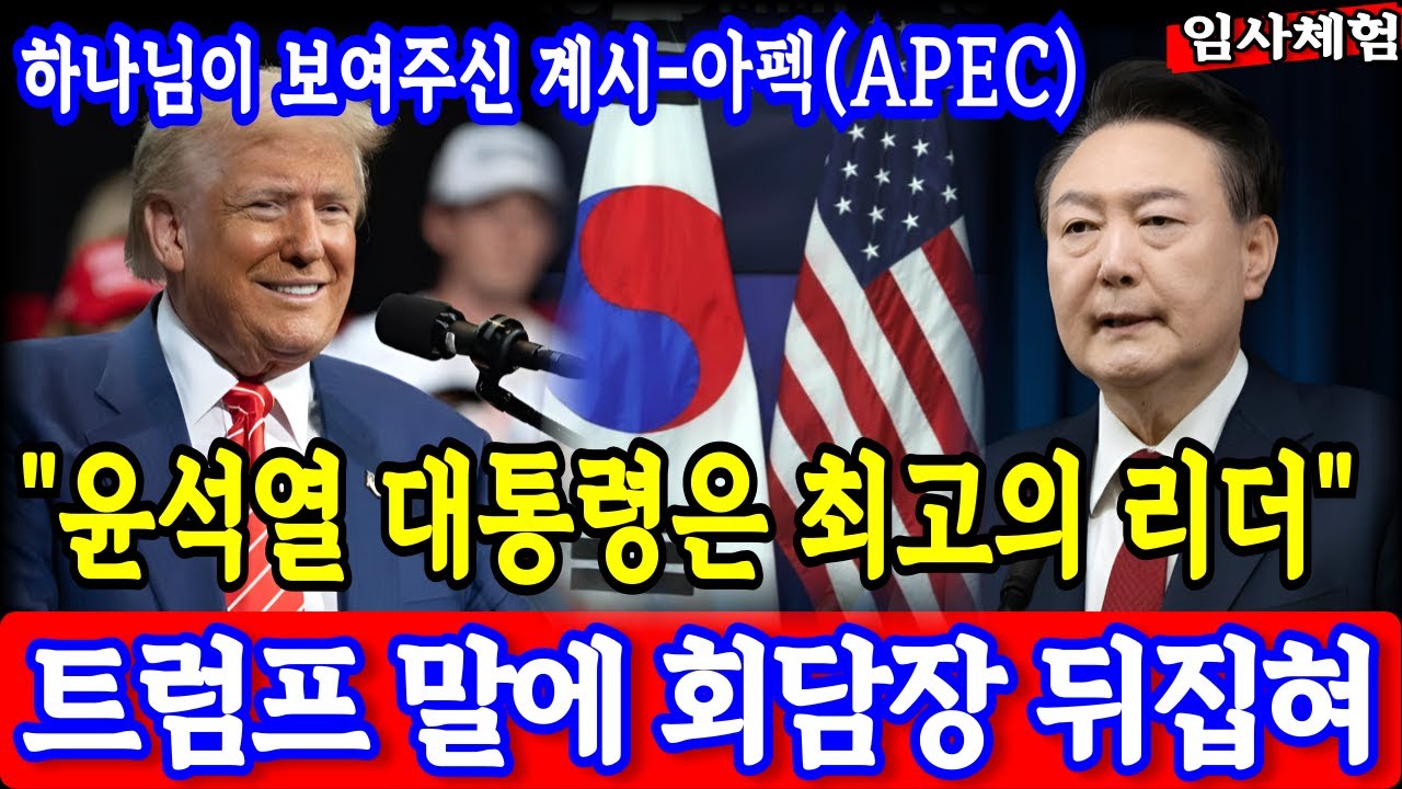 임사체험 간증 : 윤석열 대통령 통해 펼쳐진 아펙 정상회담 하나님이 보여주신 계시 | 트럼프 말에 회견장 뒤집혀 #하나님 #nde #사후세계