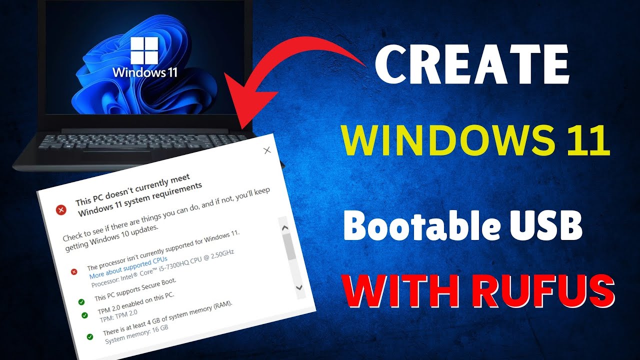 How to Create Windows 11 Bootable USB with Rufus (Bypass TPM & Secure Boot)
