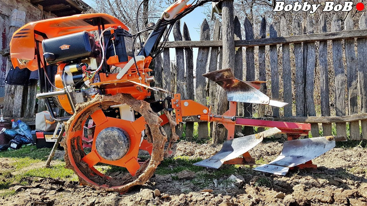 Motosapa la arat cu 2 brazde - Ruris 1001 Ksd / two-wheel tractor plowing