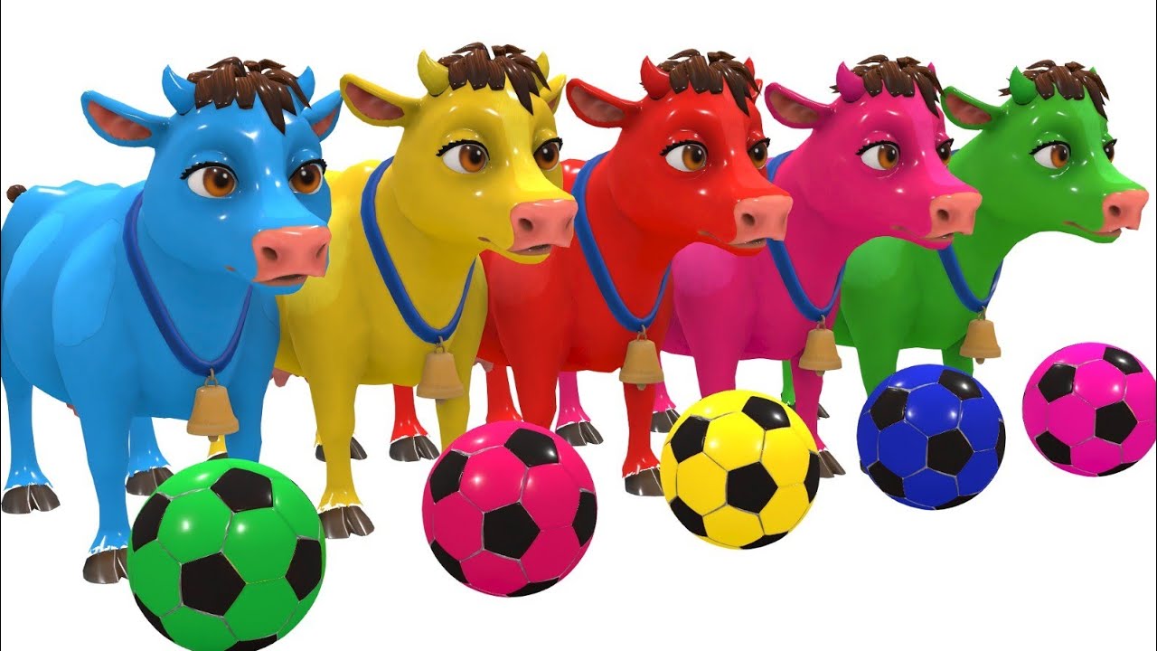 Paint Animals Cow Cartoon Yak Bison Bull Ox African Buffalo Fountain Crossing Animal Transformation
