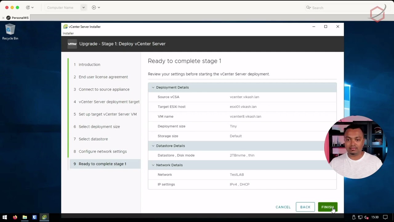 Обновление VMware vCenter версии 7 до версии 8