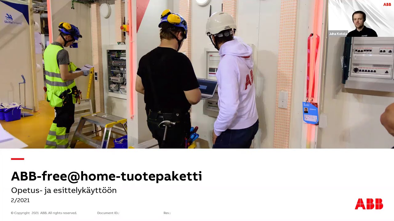 ABB-free@home FRH-EDU -keskus ja siihen liittyvä tuotepaketti tehtävineen