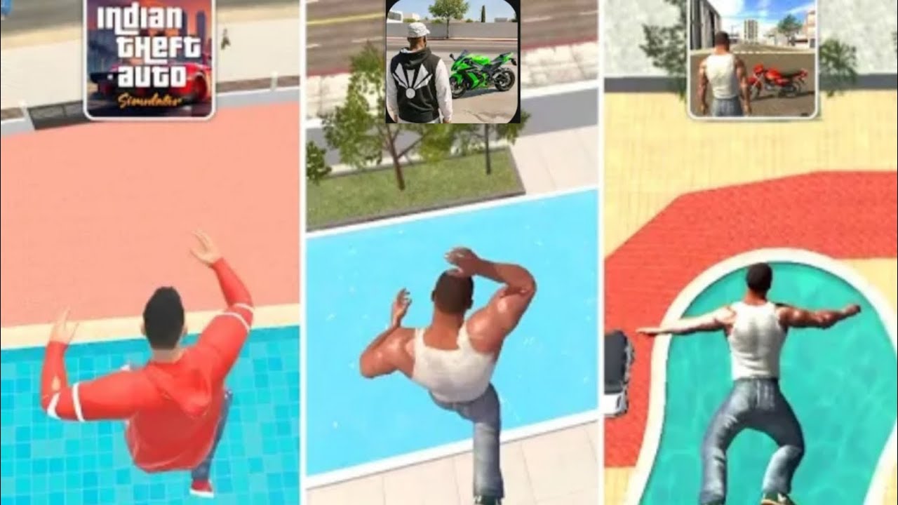 Jump in swimming pool challenge in all indian gta games 🔥🎮
