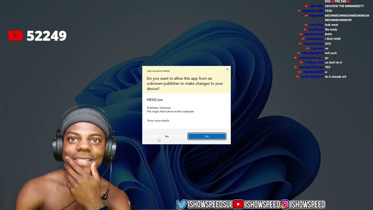 IShowSpeed Downloads a Virus and DESTROYS His Computer