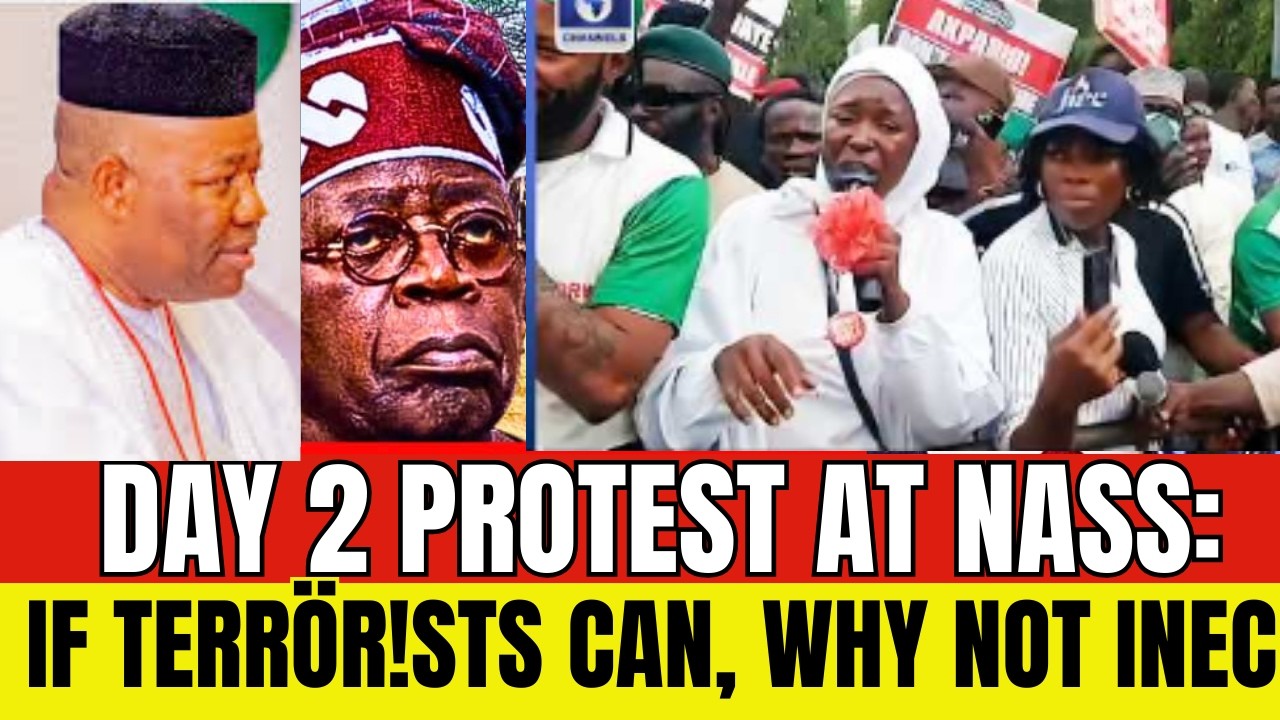 E DON RED! AKPABIO ON THE RUN: IF TERRÖR!STS CAN TRANSMIT ELECTRONICALLY; PROTESTERS CHALLENGE NASS