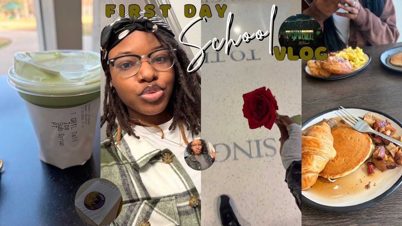 FIRST DAY OF SCHOOL VLOG | breakfast, finding my classes, coffee run & navigating campus