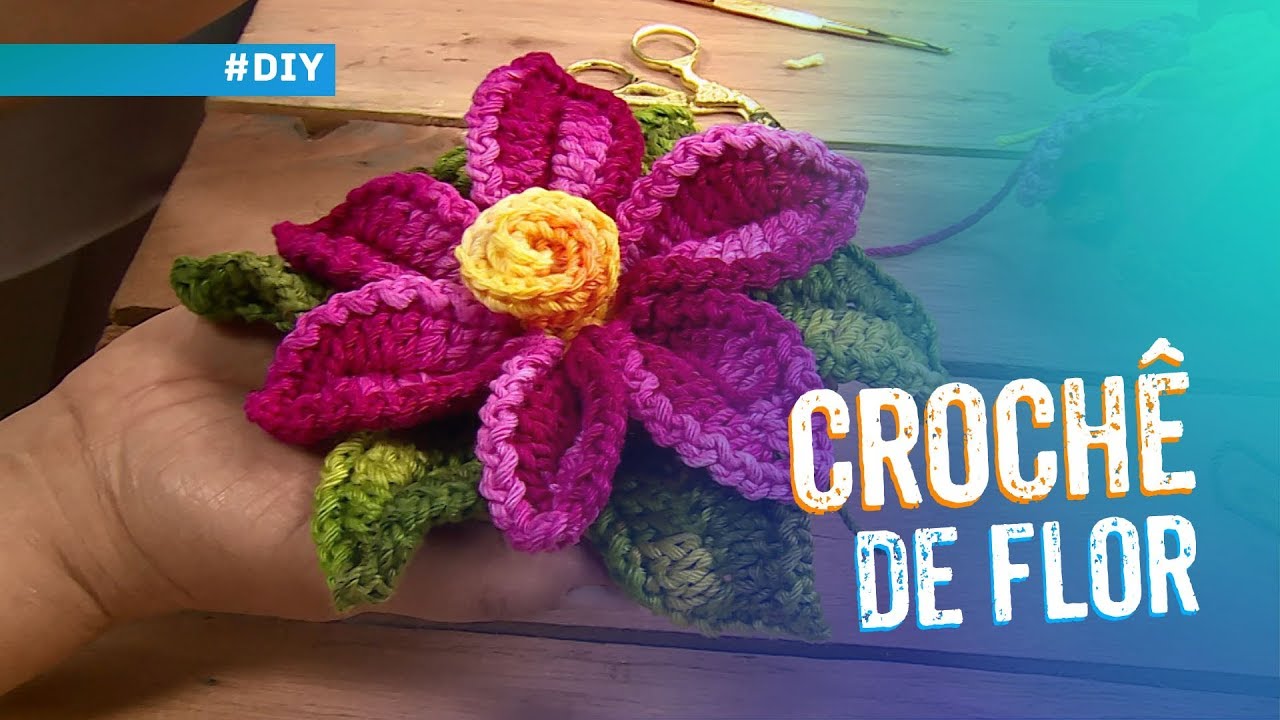 Crochê de Flor por Maria José