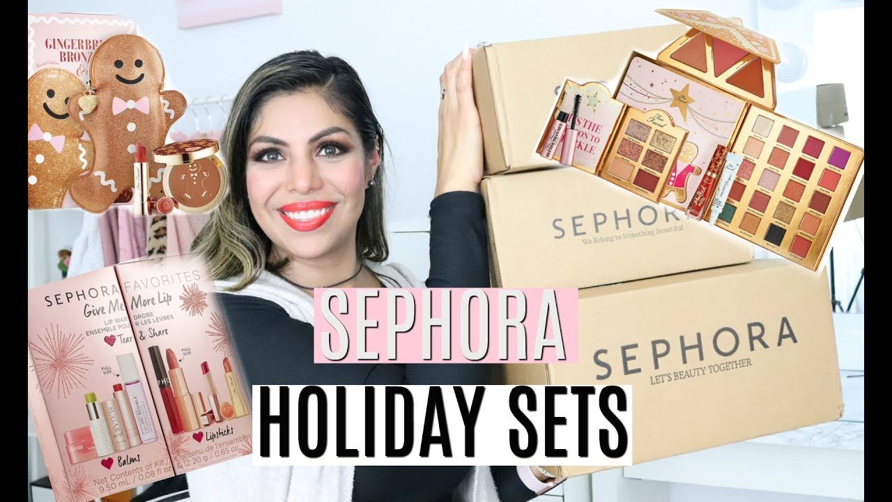 SEPHORA HOLIDAY GIFT SETS 2019 UNBOXING!  Gift Guide HUGE SEPHORA HAUL + GIVEAWAY