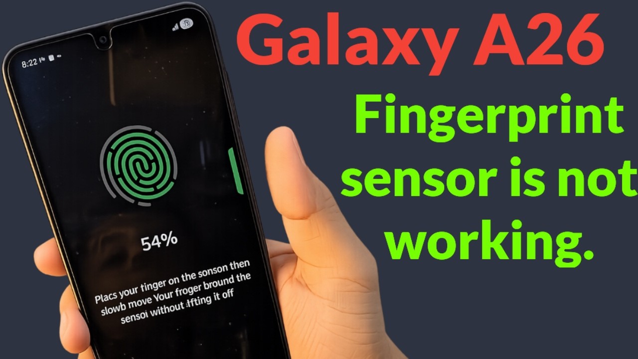 Samsung Galaxy A26 Fingerprint Sensor Fix (Step-by-Step)