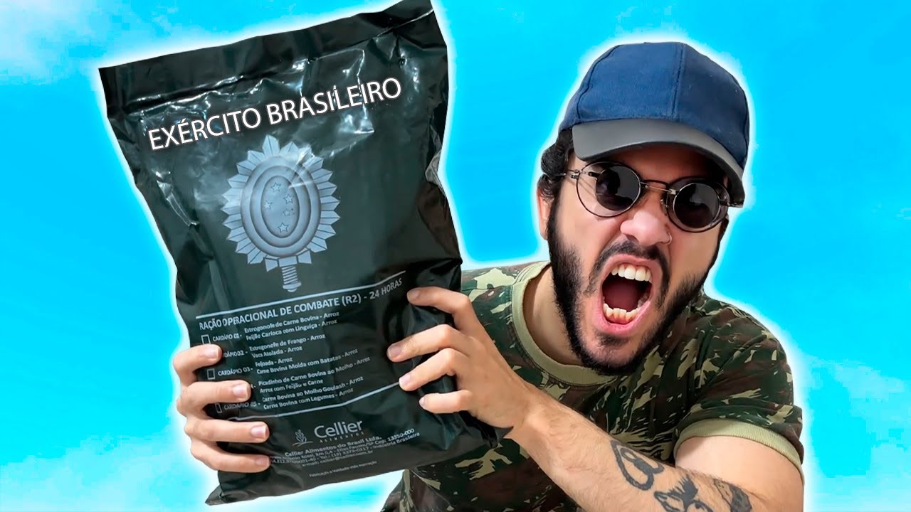 PROVANDO A COMIDA DO EXÉRCITO BRASILEIRO!