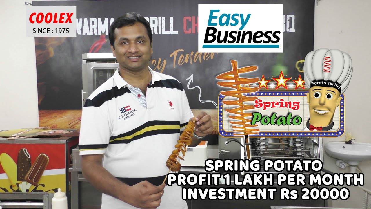 AUTOMATIC SPRING SPIRAL POTATO CUTTING MACHINE WITH DEMO ADVANCED CUTTING MACHINE AND FRYER