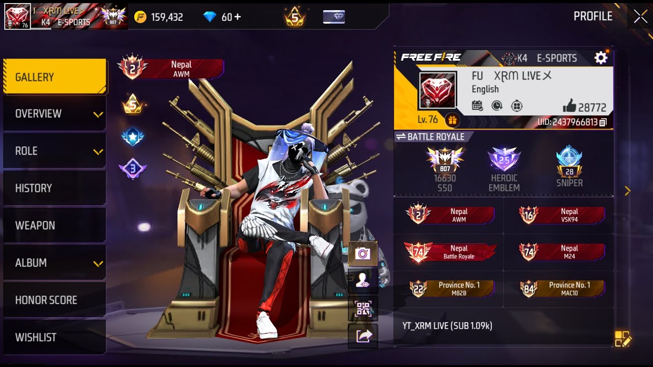 FREE FIRE LIVE WITH ZERO IQ PRO PLAYER ☠️🗿 #shortsfeed #freefire #livefeed