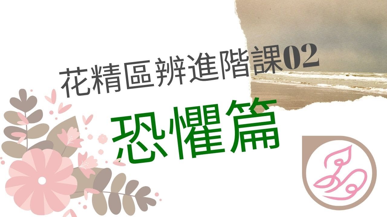 【花精區辨進階課】02恐懼篇：如何選擇消除恐懼的花精｜晶荷花精愛療癒