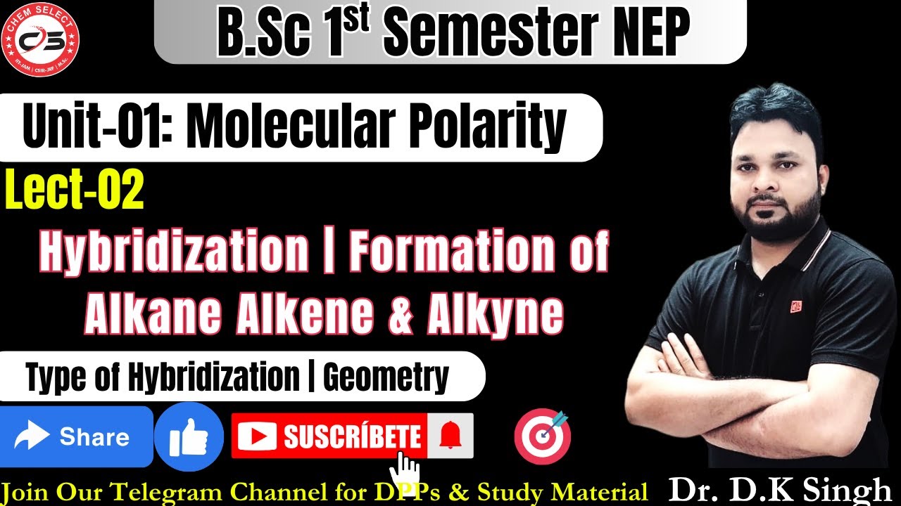 #2 |HYBRIDIZATION Formation of Alkane, Alkene & Alkyne| Geometry of Molecules